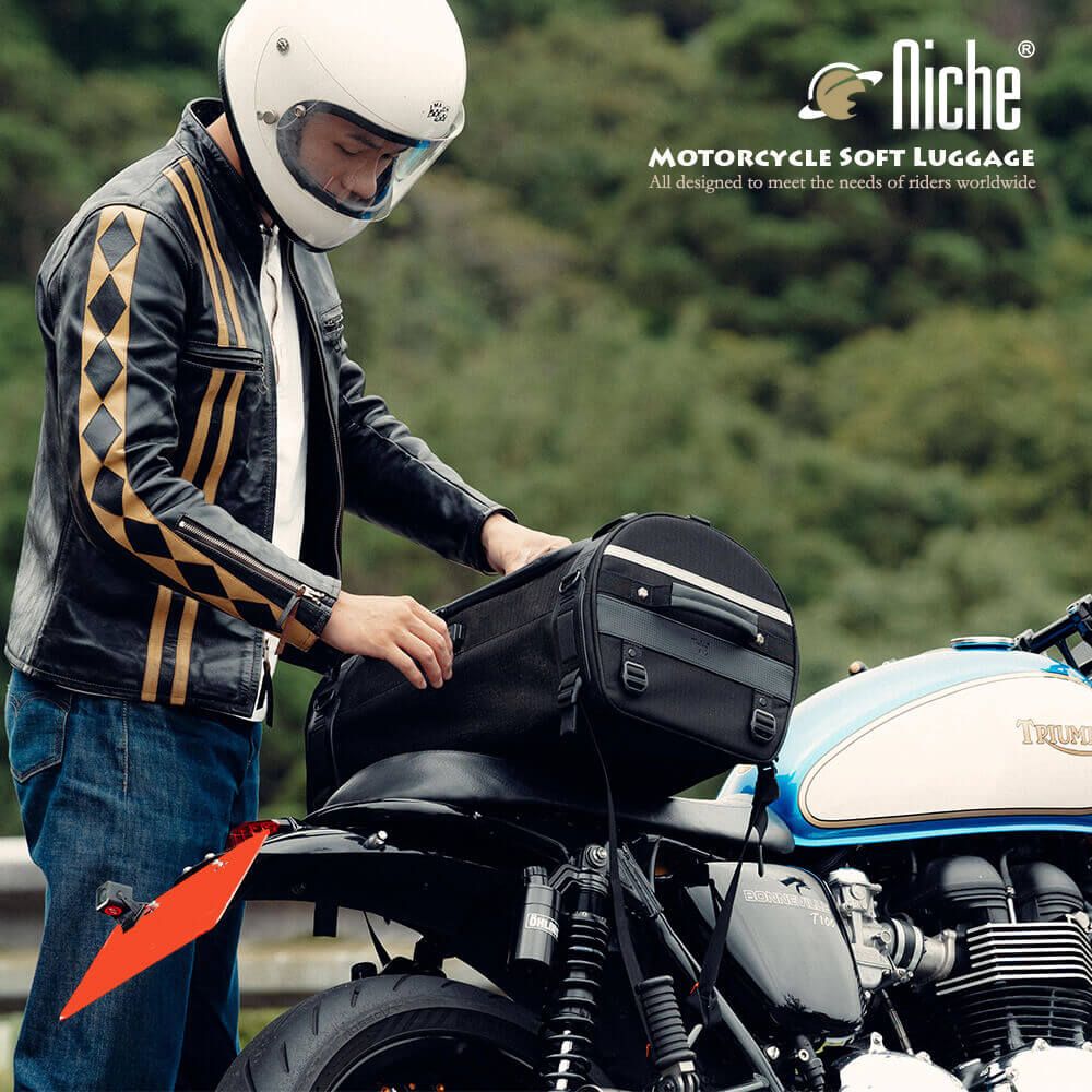 Niche Summit Co., Ltd. Taskeproducent, udforsk vores forskelligartede udvalg af motorcykelbagageløsninger, fra tanktasker og haleposer til sadeltasker, værktøjsveste og funktionelle rygsække.